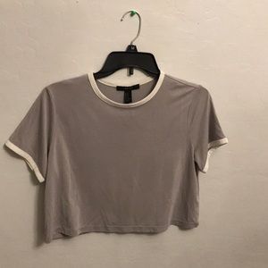Grey crop top